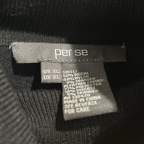 PerSe black long sleeve sweater. Size XL. - Picture 2 of 5